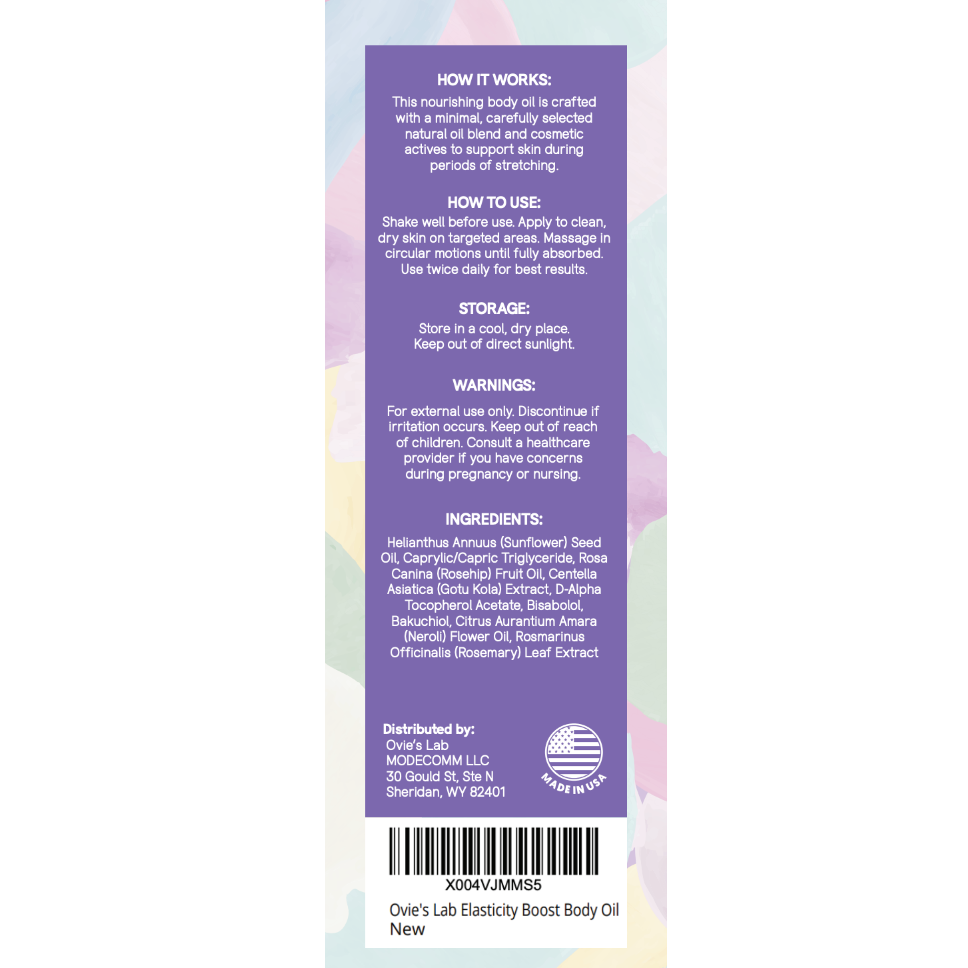 Elasticity Boost Body Oil for stretch marks