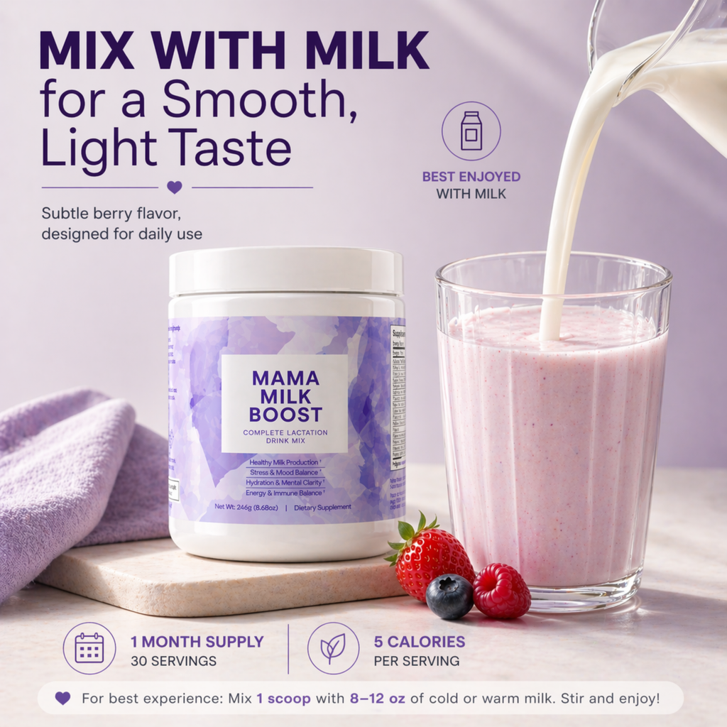 Mama Milk Boost - Complete Lactation Drink Mix Smoothie Supplement