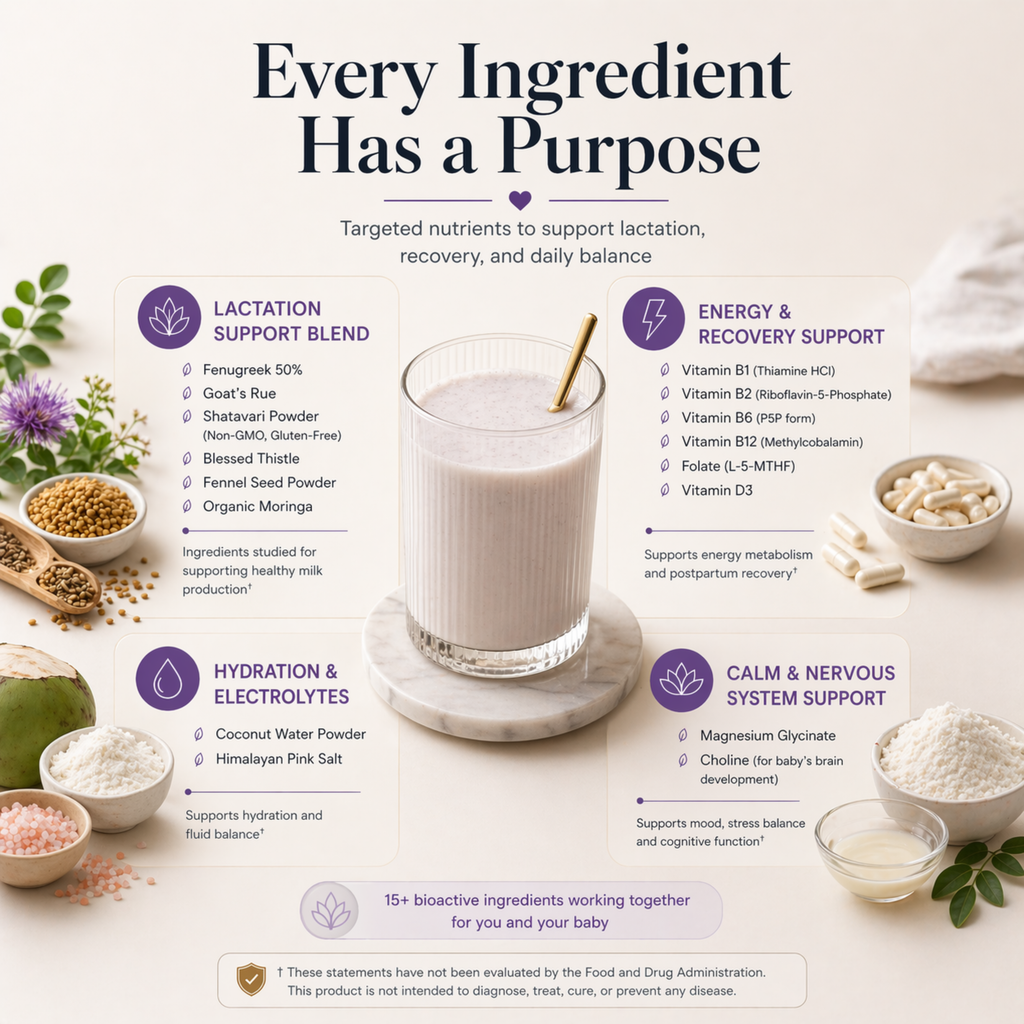 Mama Milk Boost - Complete Lactation Drink Mix Smoothie Supplement