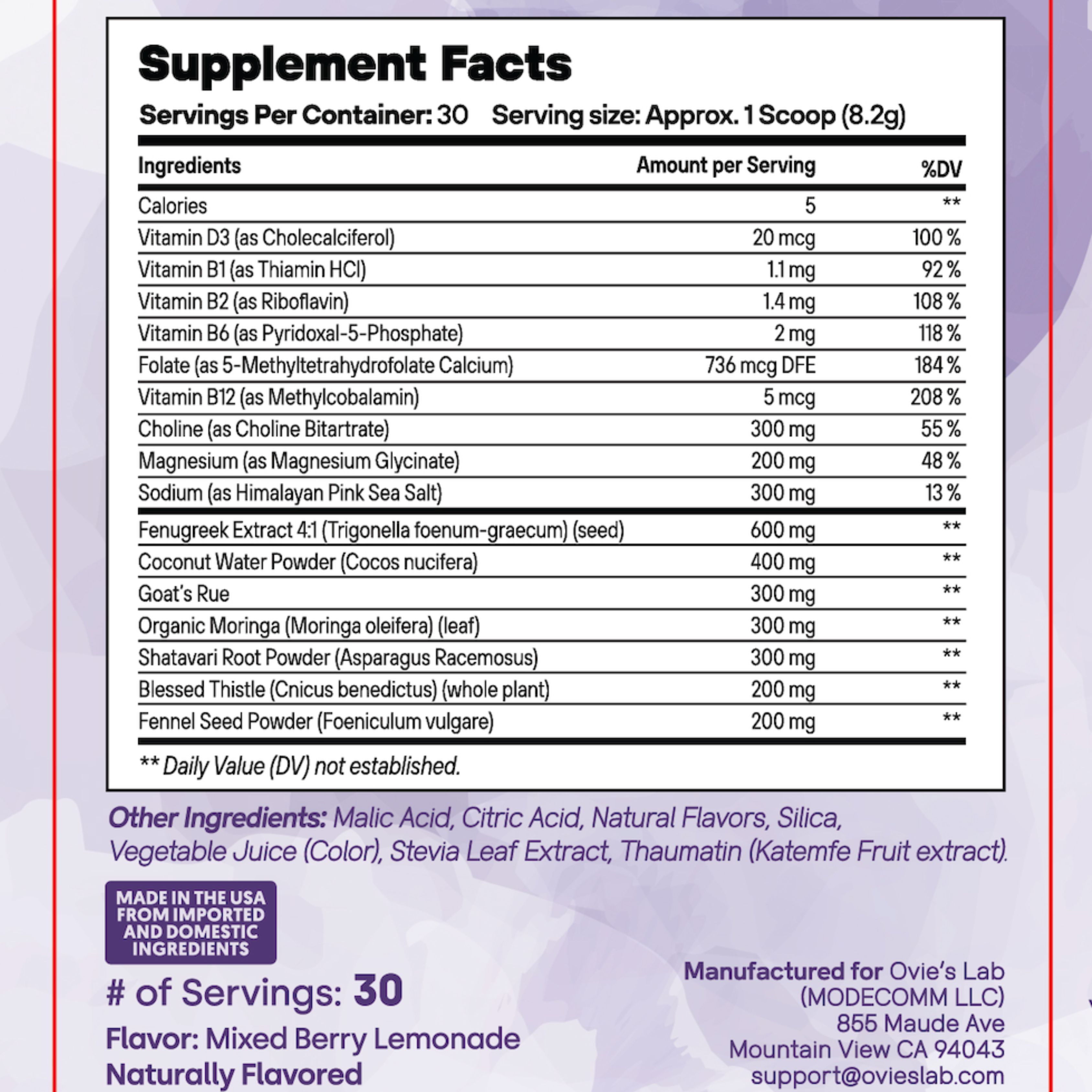 Mama Milk Boost - Complete Lactation Drink Mix Smoothie Supplement
